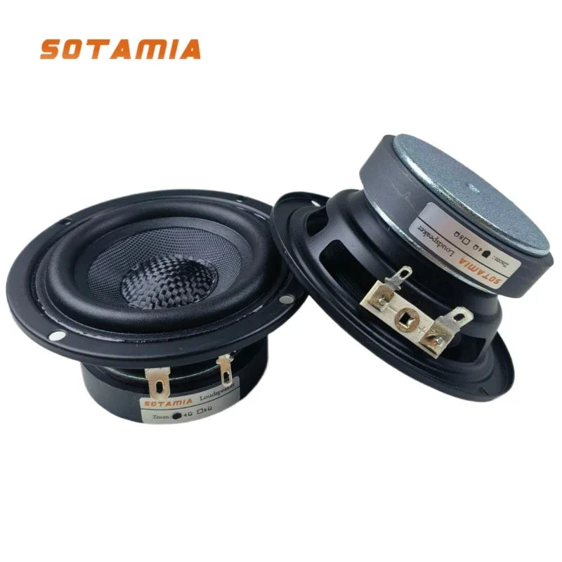SOTAMIA 2Pcs 3.5 Inch Mid Range Speaker 4 8 Ohm 20W Waterproof Bluetooth Speaker Hifi Audio Stereo Music Power Loudspeaker