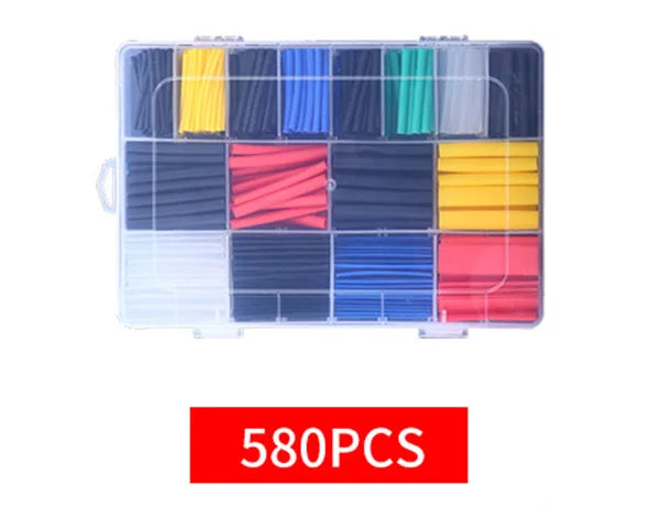 127-800pcs Heat Shrink Tube Thermoresistant Heat-shrink Tubing Wrapping Kit Electrical Connection Wire Cable Insulation Sleeving