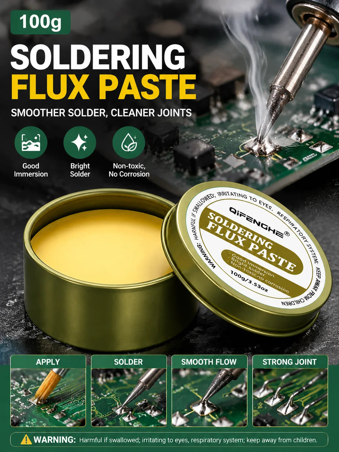 Solder paste rosin flux 30g/100g lead-free welding flux iron repair solder paste soldering solder oil solder flux