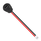 10pcs USB-C Female to Male Charger Jacks Chassis Crimp Connectors Black Round Direct Watersafe Port