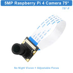 Raspberry Pi 5MP Camera OV5647 1080P Optional Wide Angle Night Vision IR-CUT Fisheye Webcam for Raspberry Pi 4 Model B 3B Plus