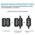 3.5-15mm Clip Ferrite Bead EMI Filter RFI Suppressor for Power/USB/HDMI Cables, PC/TV/Audio Noise Reduction