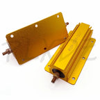 2PCS 200W RX24 Aluminum Power Metal Shell Case Wirewound Resistor 0.1~10K 0.2 0.5 1 2 3 4 6 4.7 8 10 15 47 100 200 470 1K 10Kohm