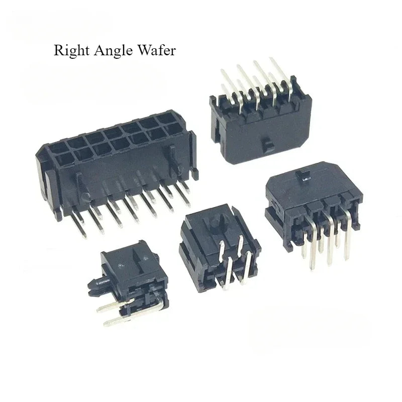 10Set Molex 3.0mmStraight /RightAngle WaferDouble Row Connector Plug2*1/2/3/4/5/6/7/8/9/10/11/12P Male Female Housing Terminals