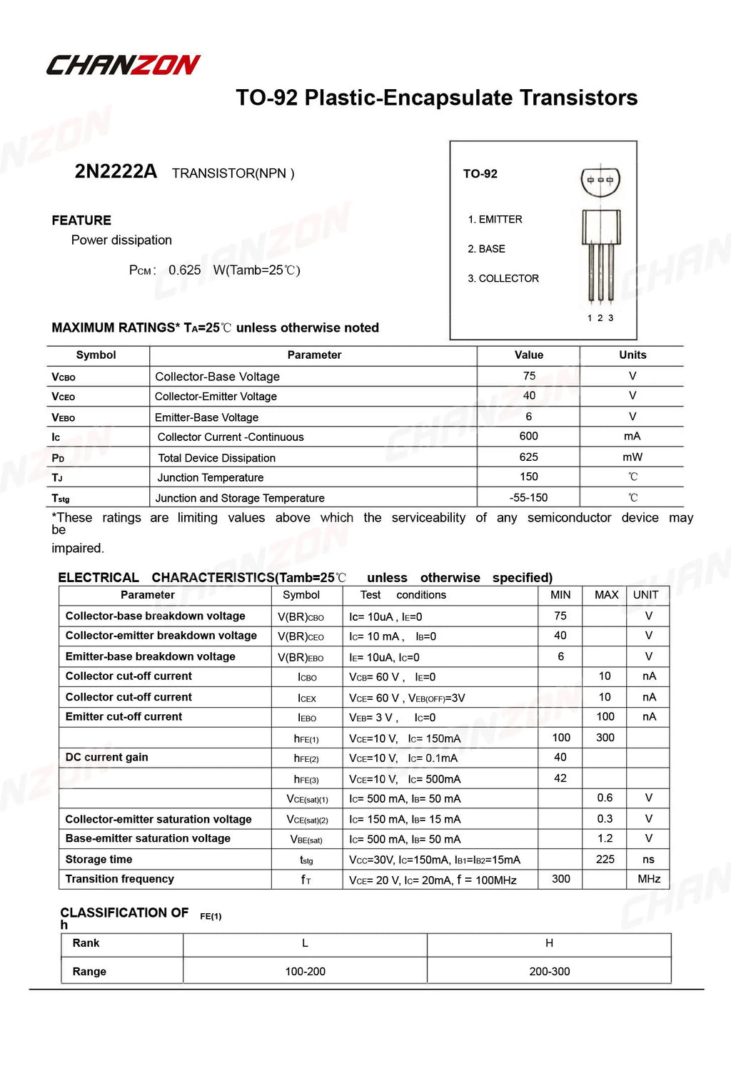100pcs 2N2222A TO-92 NPN Transistor Bipolar Junction BJT Triode Tube Fets 2N2222 2N 2222A DIY DIP Integrated Circuits