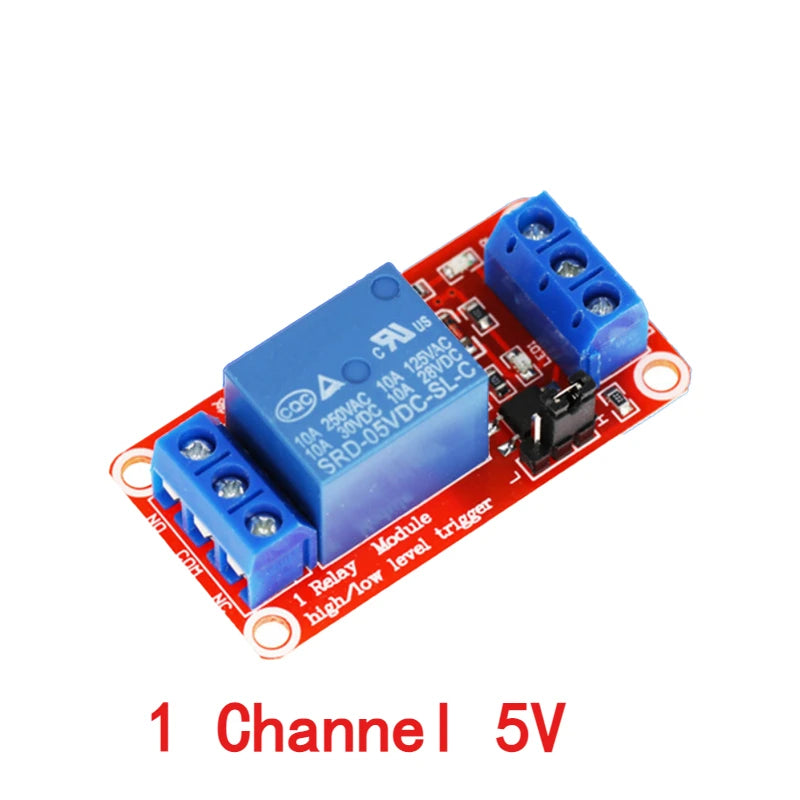 1/2/4/8 Channel Relay Module 5V/12V/24V with Optocoupler Isolation High/Low Level Dual Trigger for Arduino/PLC/MCU Control Board