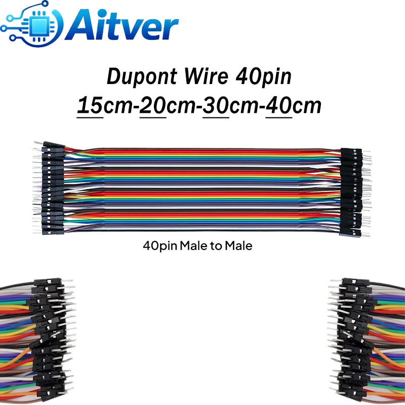 40Pin Dupont Jumper Wire Male to Male Female to Female Male to Female Cable for Arduino Breadboard DIY Electronics Kit