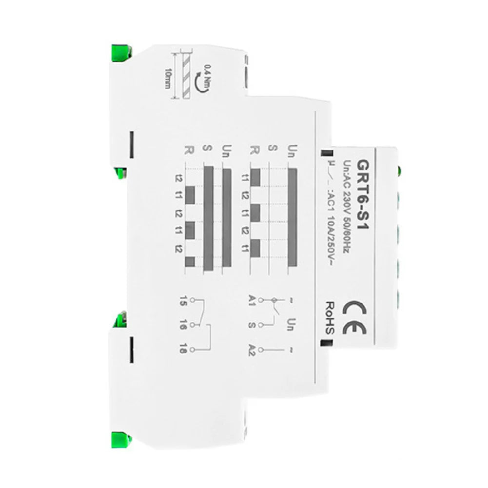 GRT6-S1 Cycle Time Delay Relay 1SPDT 10A Electronic Repeat Relay 0.1s To 100days Plastic Power Tool For Appliances/machinery