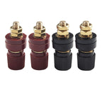 2pairs M6 Thread Screw Terminal High Current Binding Post Insulating Plastic Brass Binding Post Terminal Connector For Welding