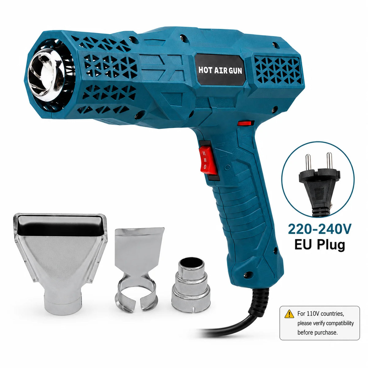 2000W Hot Air Gun Professional Electric Adjustable Temperature-controlled Building Hair Dryer Soldering Tools Heat Gun for Car