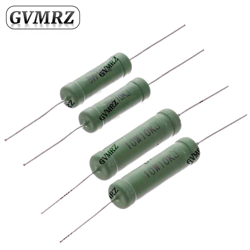 5PCS RX21 Wirewound Power Resistor DIP Type 6W 10W High Wattage Axial Resistor 0.05Ω–10KΩ Assorted Values 1R 2R 1K 2K