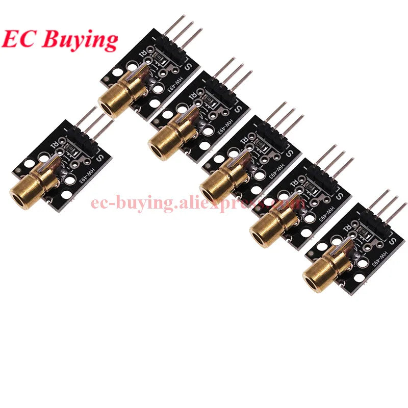 20Pcs/1pc KY-008 650nm Laser Sensor Module 6mm 5V 5mW Red Laser Dot Diode Copper Head for Arduino Transmitter TL Transducer