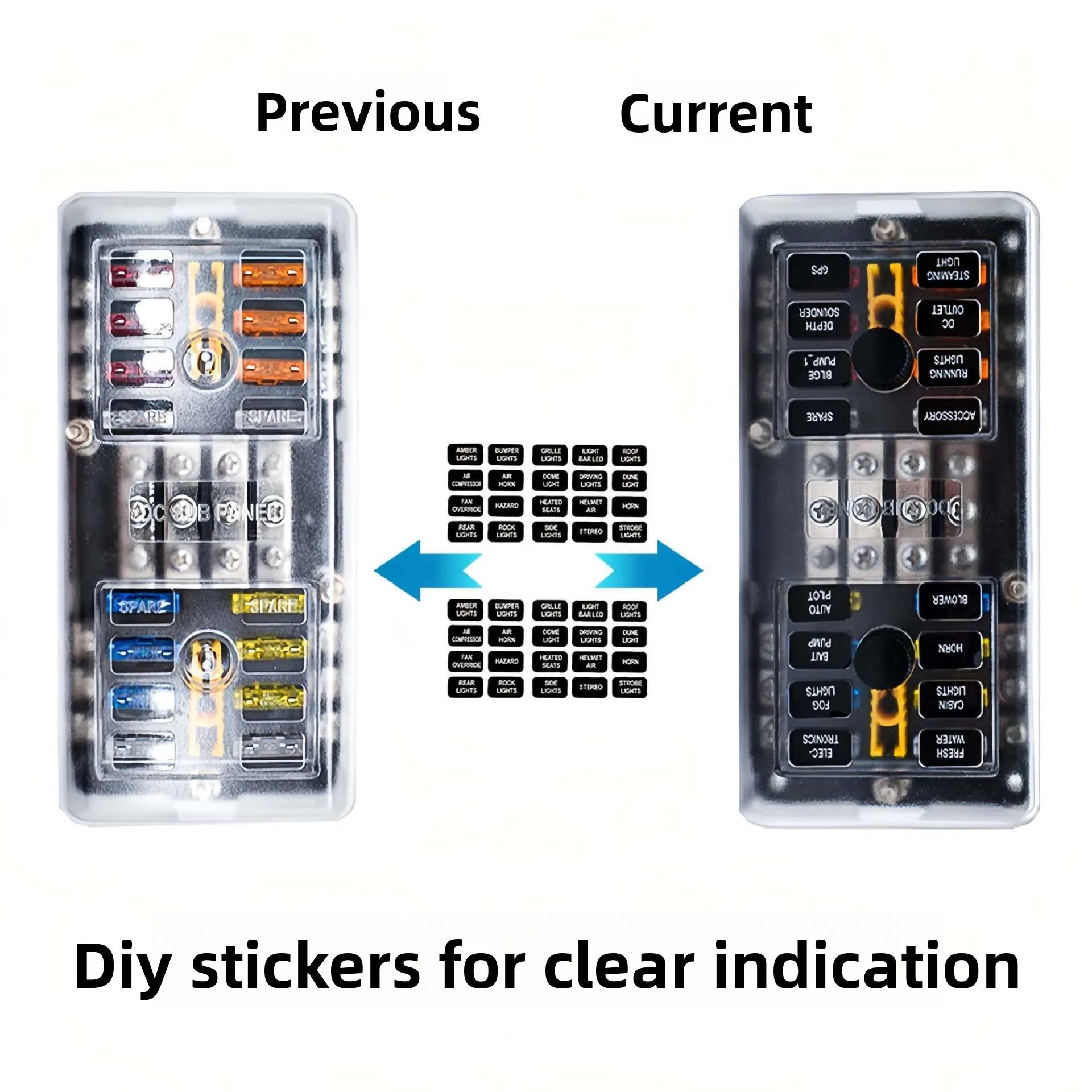 8 Way 12 Way 16 Way Blade Fuse Box 12V/24V Automotive Fuse Holder for Car Truck Boat