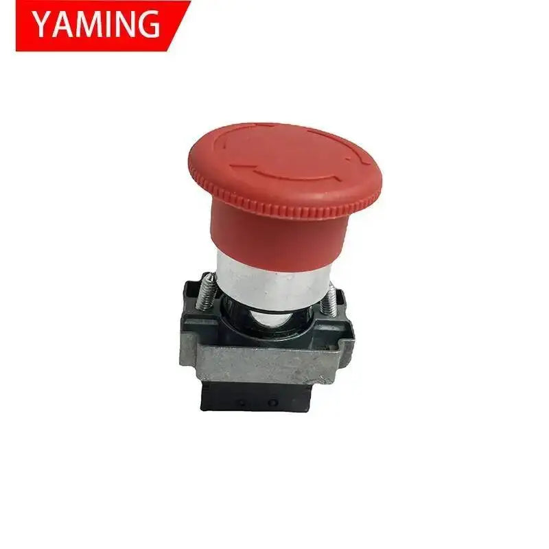 10A 22mm Mushroom Red Round Head Power Emergency Stop Push Button Switch 1NC Normally Close XB2-BS542