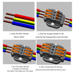 Wire Connectors KV-223-2 Terminal Block Push-in Quick Connector Docking Wiring Connector Electrical Plug-in Fast Cable Connector