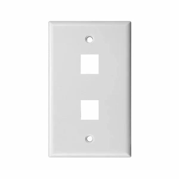 ZoeRax 0/1/2/3/4/6-Port Keystone Jack Wall Plate, Low Profile RJ45 Wall Plate for Keystone Jacks in White