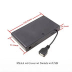 2X 3X 4X 6X 8X AA USB Battery Case With Power Switch With USB Socket AA Battery Box for 5V LED Strip Lights Mini Power Supply