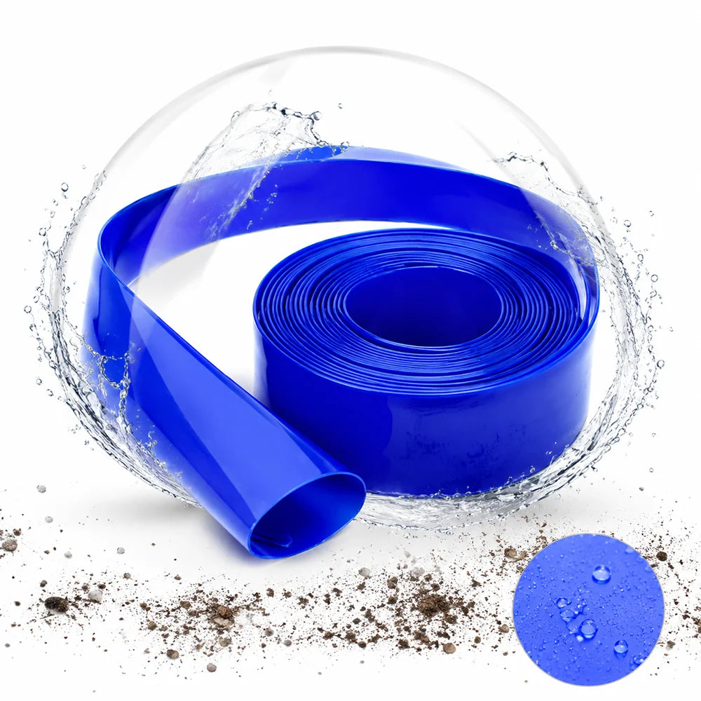 Blue PVC Heat Shrink Tube Wide 30-100mm Insulation/Waterproof/Mechanical Equipment Low Voltage Cable Protective Sleeve