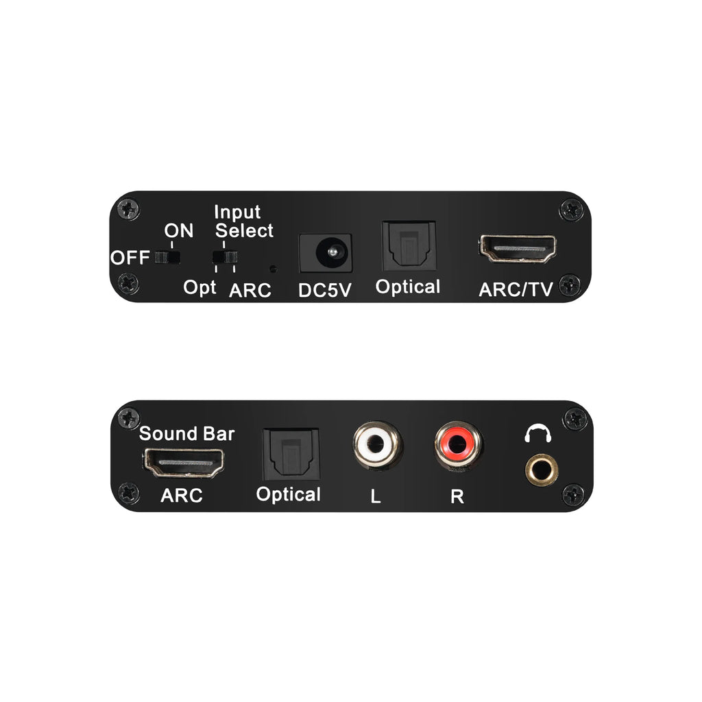 192Khz ARC Audio extractor HDMI ARC Return Extractor DAC Converter ARC SPDIF Optical to Optical 3.5mm L/R Stero Audio Extractor