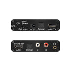 192Khz ARC Audio extractor HDMI ARC Return Extractor DAC Converter ARC SPDIF Optical to Optical 3.5mm L/R Stero Audio Extractor