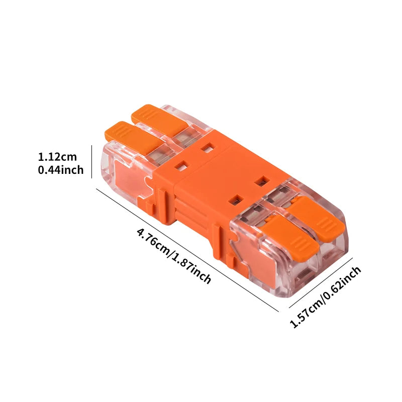 10PCS CMK 642 Quick Lever Wire Connectors 2 In and 2 Out for Compact Plug In Male Female Terminals Blocks Home Wiring 0.2-2.5mm²