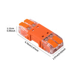10PCS CMK 642 Quick Lever Wire Connectors 2 In and 2 Out for Compact Plug In Male Female Terminals Blocks Home Wiring 0.2-2.5mm²