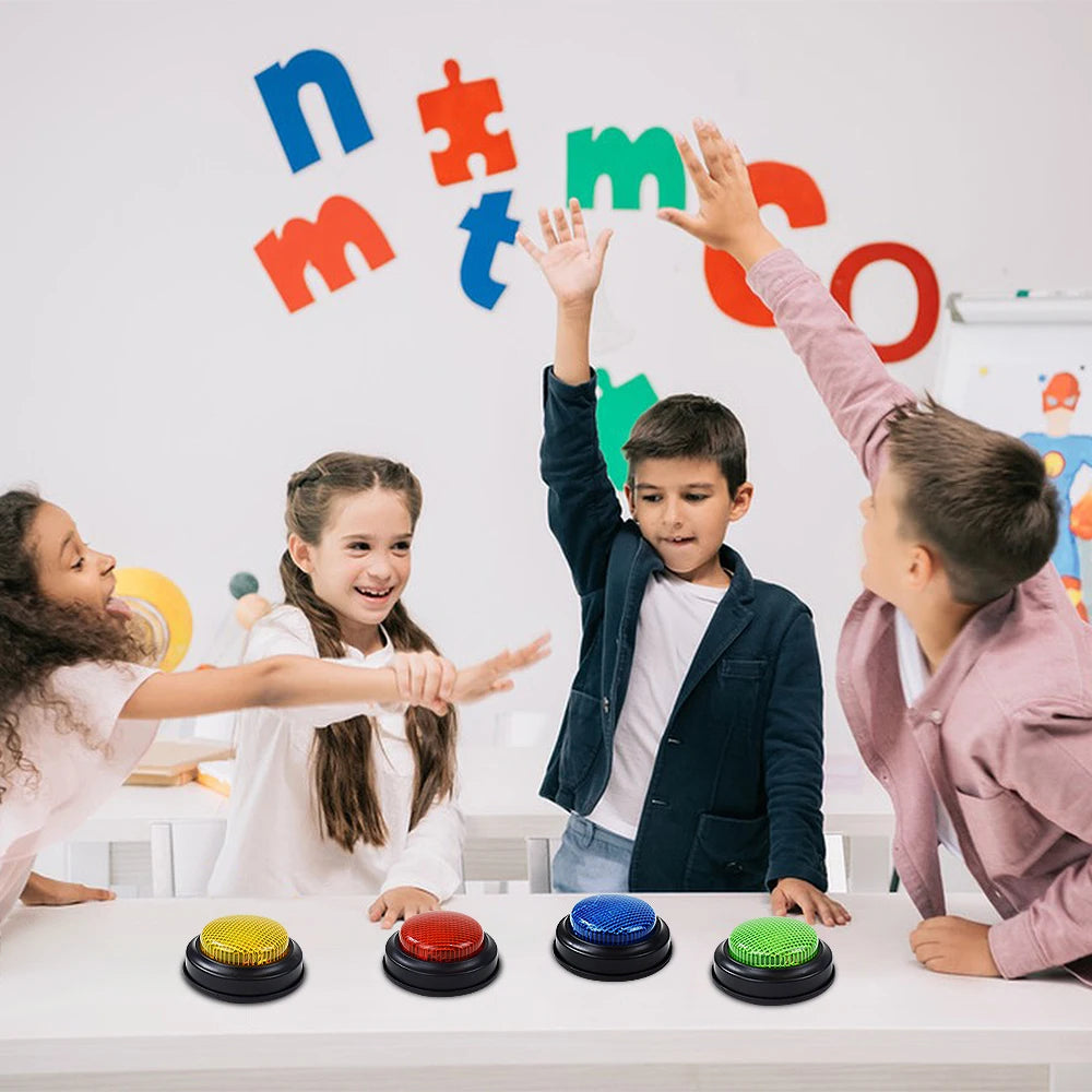 1/2/4/8-piece Buzzer Buttons Game, Answer Buzzers for Game Quick Desktop Quick Answer Games for Kids Classroom, Quizzes Party