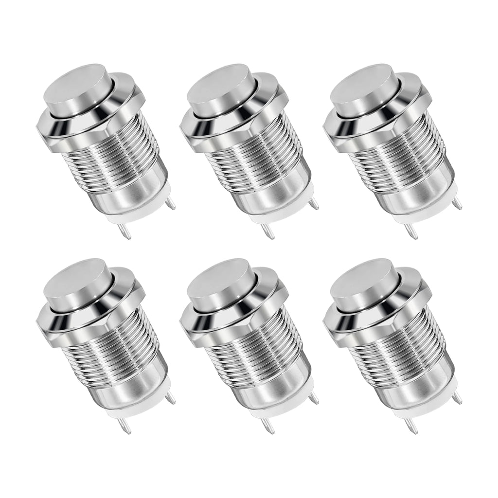 1 PCS 12mm Waterproof Momentary High Round Metal Push Button Switch Car Start Horn Speaker Bell Automatic Reset