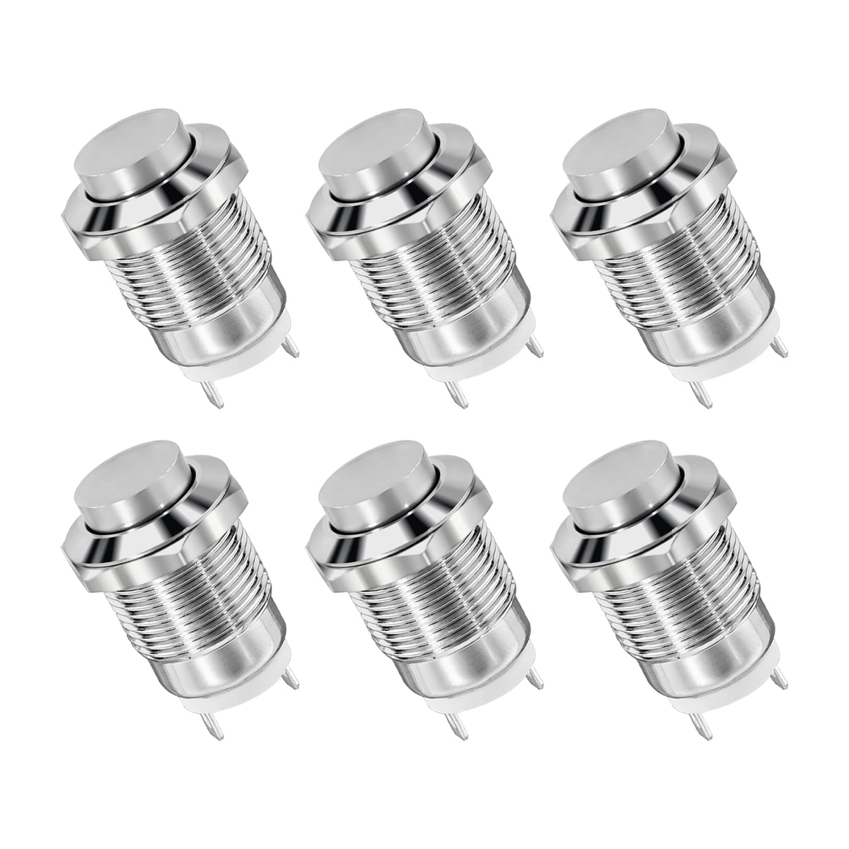 1 PCS 12mm Waterproof Momentary High Round Metal Push Button Switch Car Start Horn Speaker Bell Automatic Reset