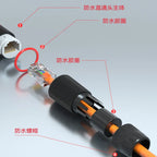 5Pcs RJ45 Docking Connector Ethernet Network Straight-through Waterproof IP67 Header , Outdoor Broadband Network Cable Extender