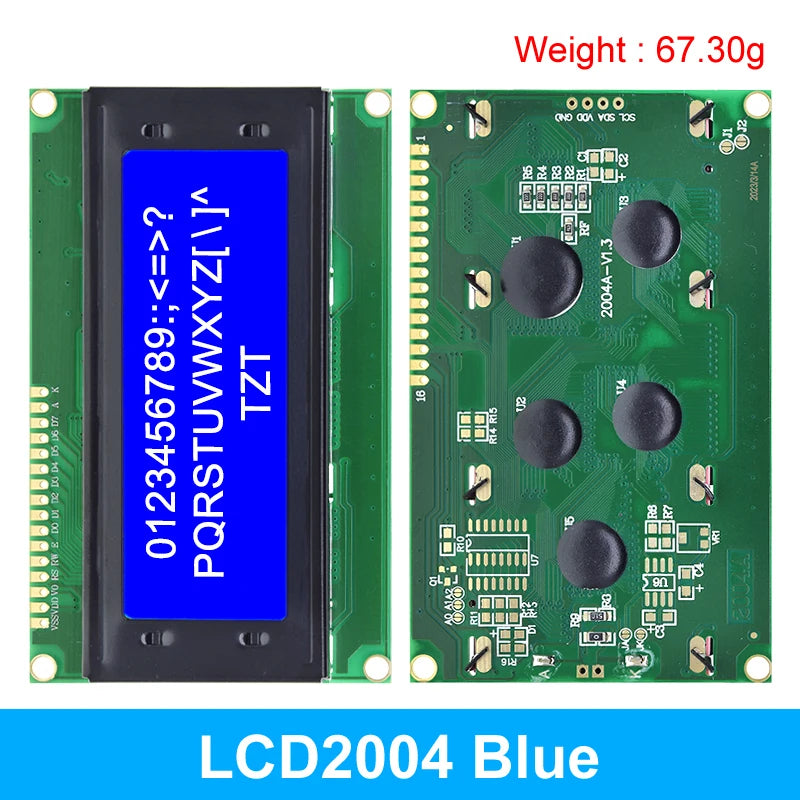 TZT LCD2004+I2C 2004 20x4 2004A Blue/Green screen HD44780 Character LCD /w IIC/I2C Serial Interface Adapter Module For Arduino