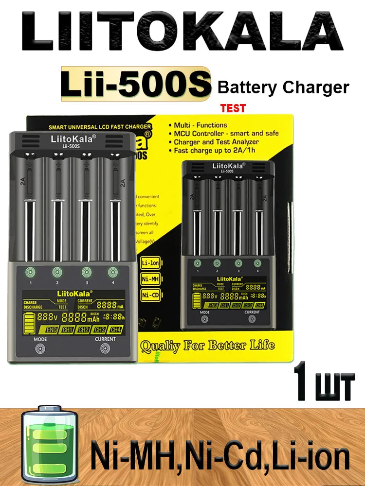 LiitoKala LCD Battery Charger for 21700 18650 26650 Smart Charger Lii-700 Lii-PD2 Lii-PD4 Lii-700