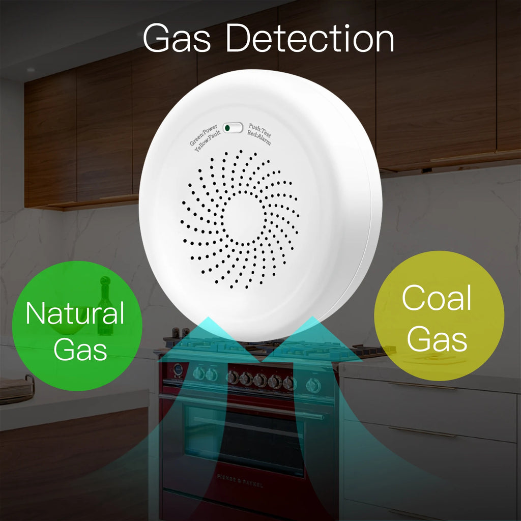 Smart Gas Leak Detector,ZigBee Tuya Alarm Sensor,Combustible Gas Leakage Alarm for Home Security,APP Remote Control, Smart Life