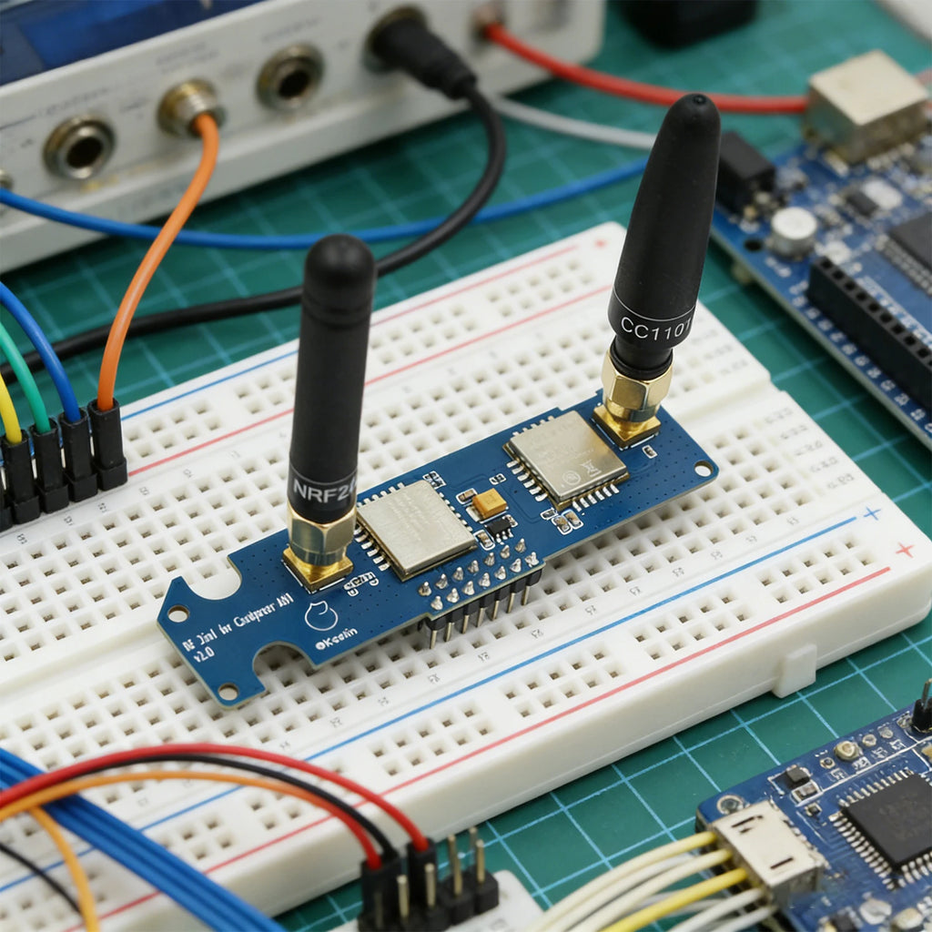 NRF24 & CC1101 Module Board For M5Stack Cardputer ADV 2-in-1 RF Development Boards 2.4GHz & 433MHz Antenna Signal Enhanced Tools
