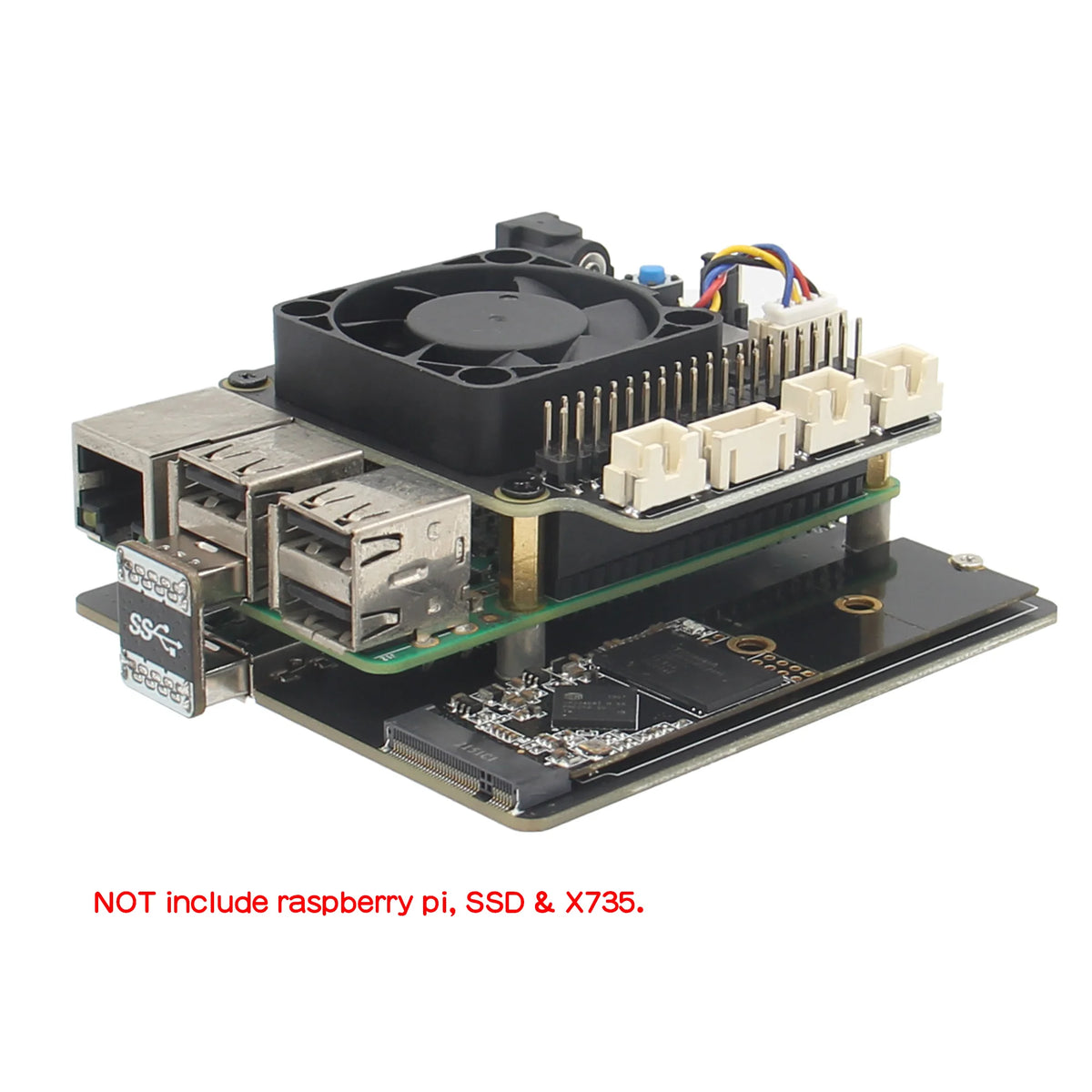 X851 M.2 NGFF 2280 SATA SSD NAS Storage Expansion Board for Raspberry Pi 3 B+/3B