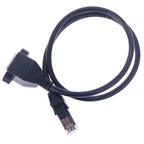 1Pc RJ45 Male to Female Screw Panel Mount Ethernet LAN Network Extension Cable