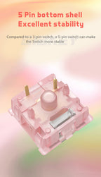 Outemu Silent Switch Peach V3 Switch Mute Lemon Switches Hot swap Quiet Mechanical Keyboard Linear Tactile 5Pin Pre Lubed POM