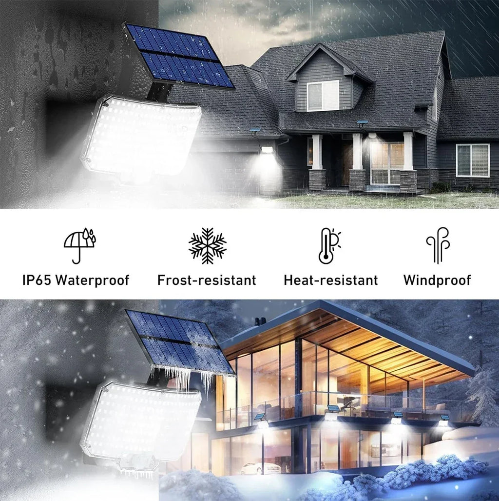 280/234/106 LED Solar Wall Lights Outdoor Motion Sensor Solar Flood Street Lamp with Adjustable Lighting Head For Street Gardens