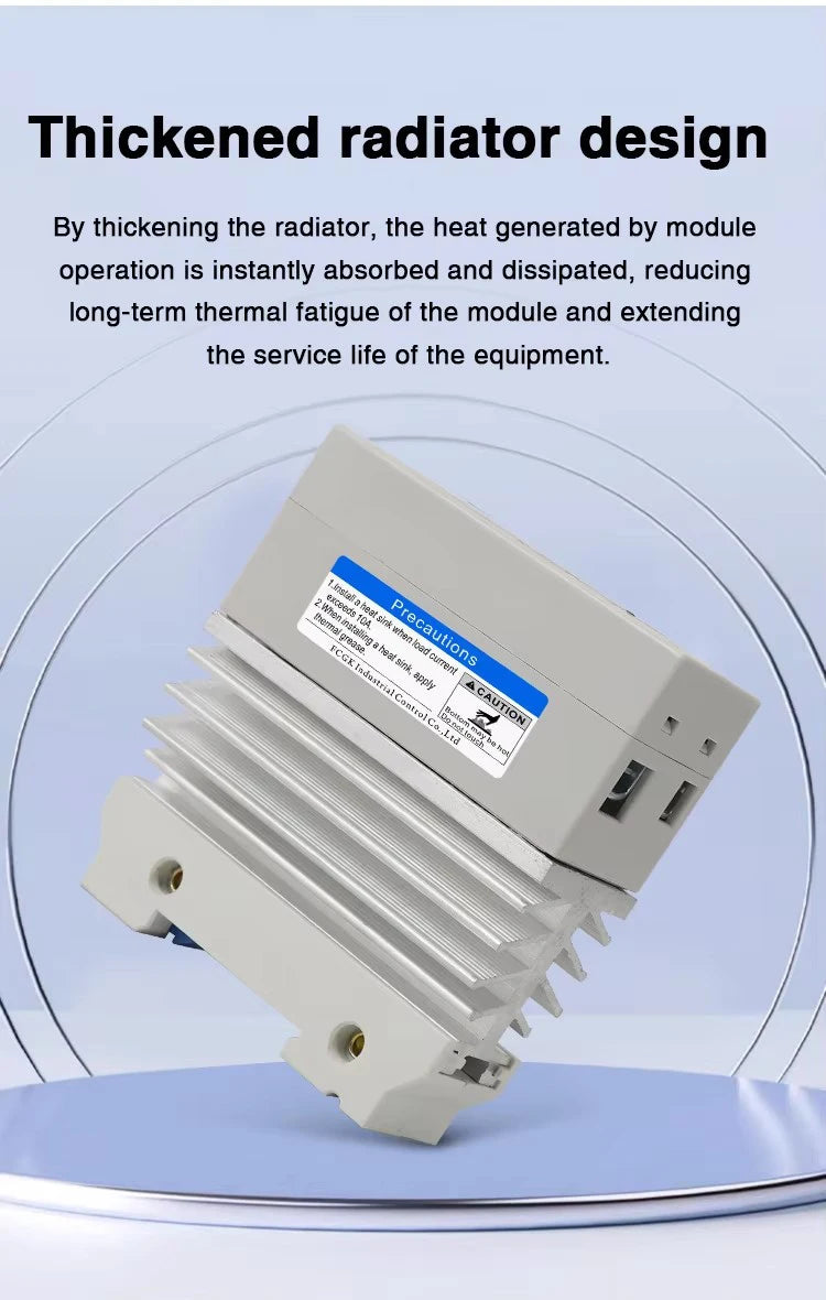 10A 25A 40A 60A 80A 100A Single Phase Slim SSR Solid State Relay With Heat Sink Industrial Relay DIN Rail Mount