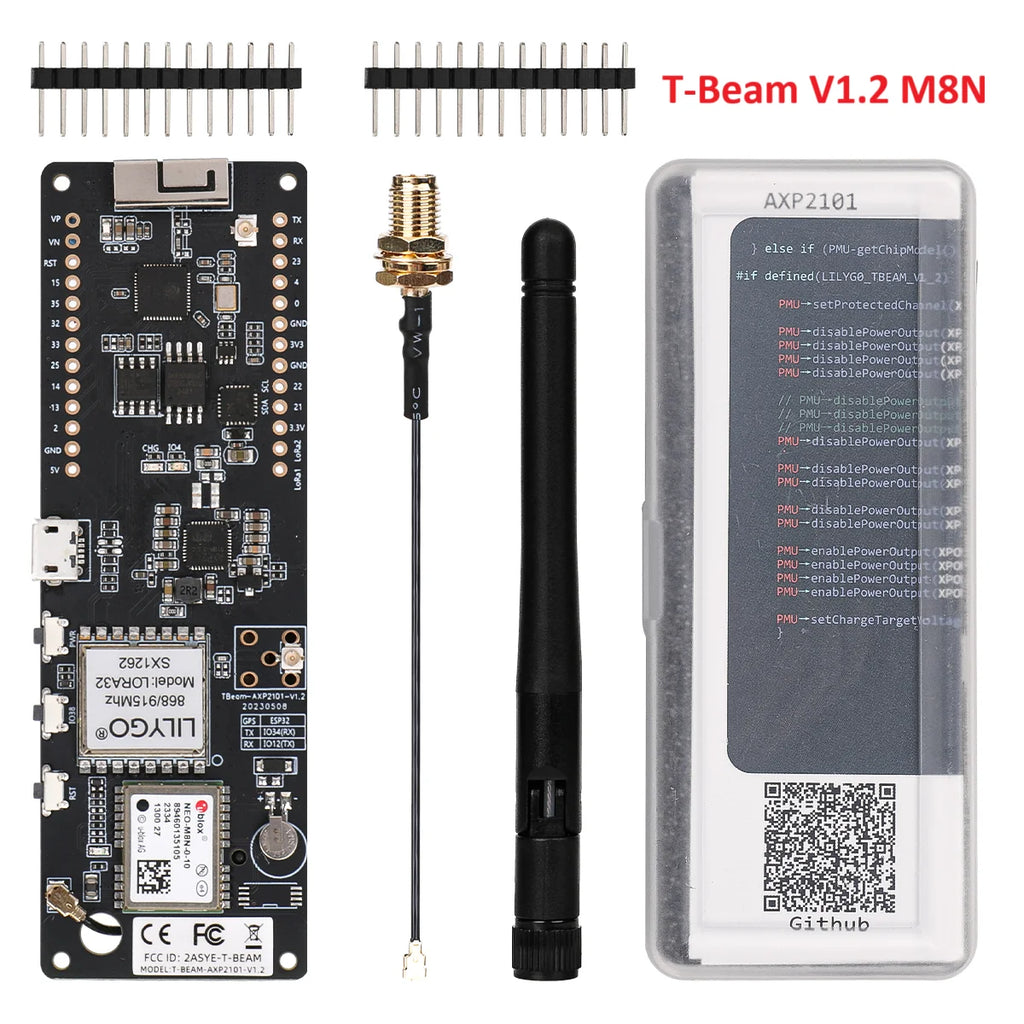 LILYGO T-Beam Meshtastic 433MHz 868MHz 915Mhz V1.2 ESP32 LoRa GPS WiFi Bluetooth Module LoRaWAN Development Board OLED Display