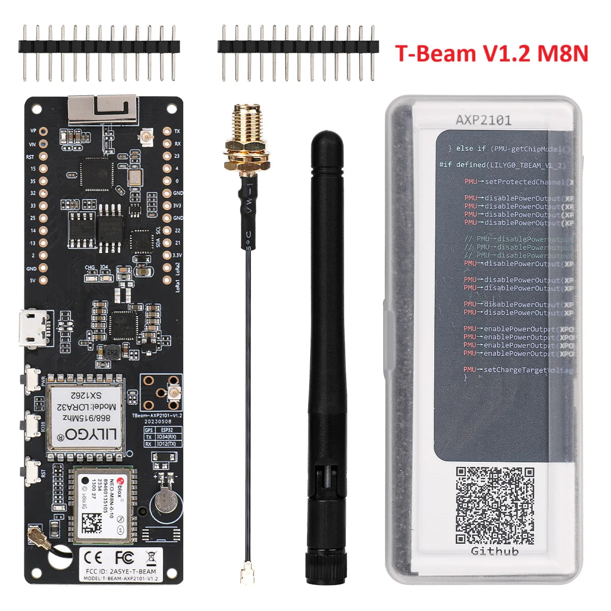 LILYGO T-Beam Meshtastic 433MHz 868MHz 915Mhz V1.2 ESP32 LoRa GPS WiFi Bluetooth Module LoRaWAN Development Board OLED Display