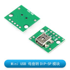 5pcs Micro Mini  A Male USB 2.0 3.0 A Female USB B Connector Interface to 2.54mm DIP PCB Converter Adapter Breakout Board