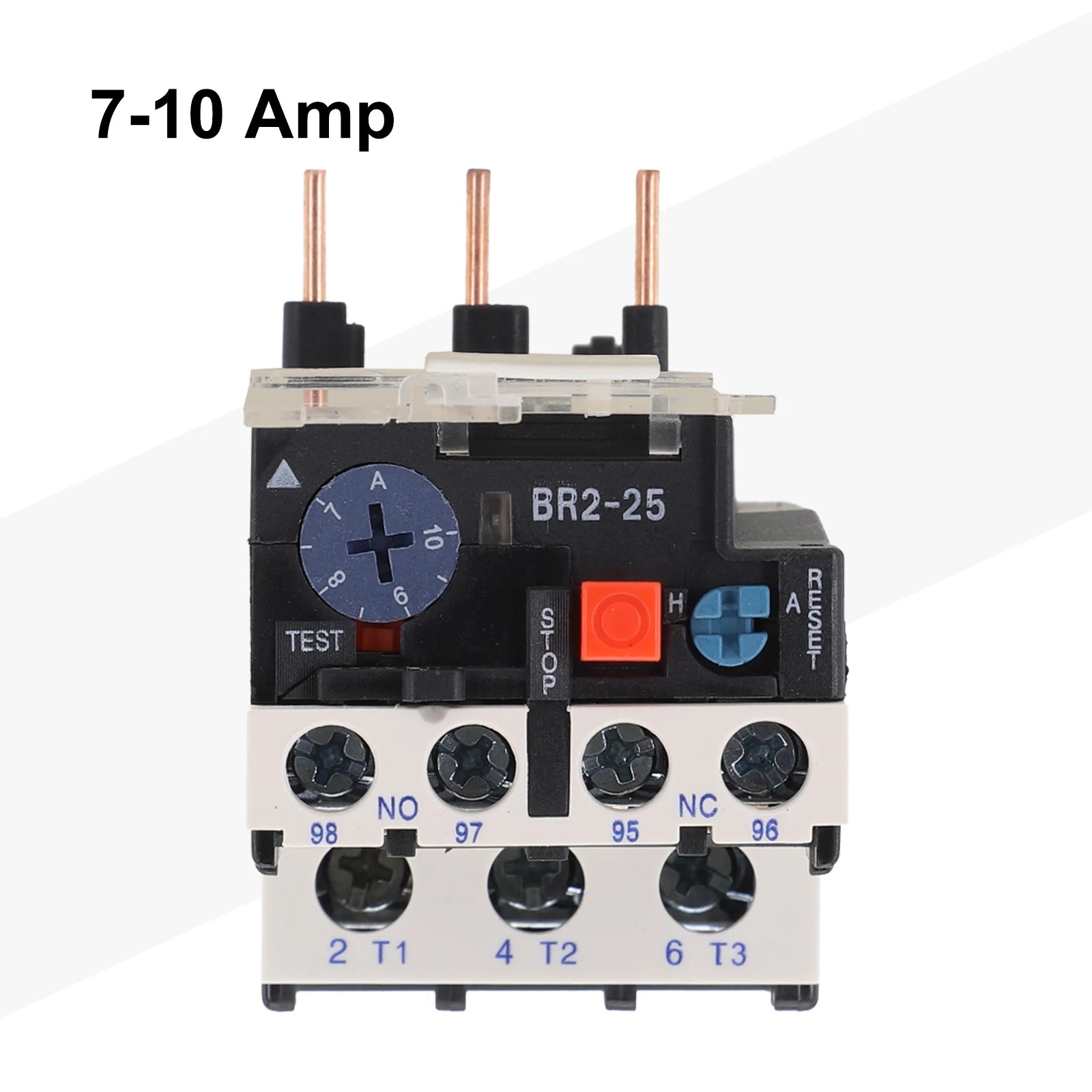 Thermal Overload Motor Relay 3 Phase AC 50Hz/60Hz FR NR2-25 IP20 Plug-in With Indicator Light For CJX2 Series Contactors