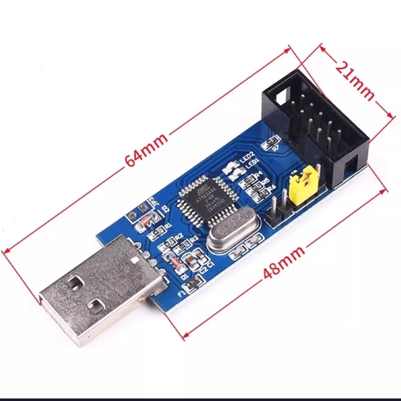 USBASP USBISP AVR Programmer USB ISP Downloader ATMEGA8 ATMEGA128 AVR USB ASP Downloader Firmware Update Tool for Arduino DIY