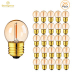 Vintage Globe Light Bulb G40 1W Equal to 10 Watts Led Filament Bulb 2200K Warm White 220V Gold Tint Glass E27 Base Dimmable Lamp