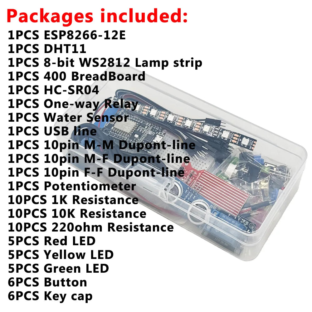 ESP8266 WiFi Development Board Starter Kit for Arduino UNO Breadboard Compatible with UNO IoT WiFi Sensors for Electronic learns