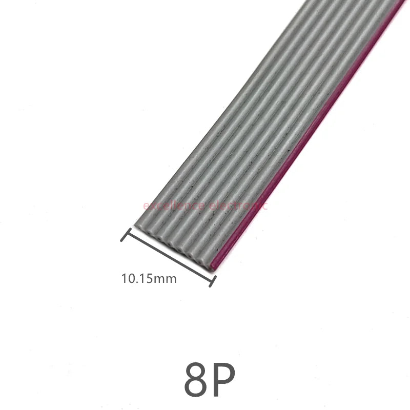 1/2/5/10Meter 6P/8/10/14/16/20/26/30/34/40/50/60 Pin 1.27mm Pitch Gray Flat Ribbon Cable 28 AWG Wire For 2.54mm FC IDC Connector