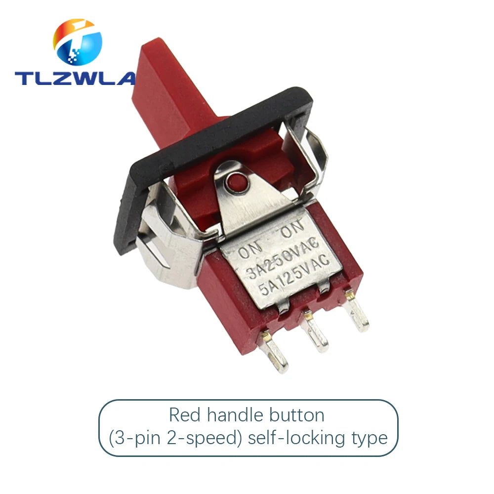1PCS SH T80-R Series Mini Paddle Toggle Switch Square Snap-in Panel Mount 5A/125VAC