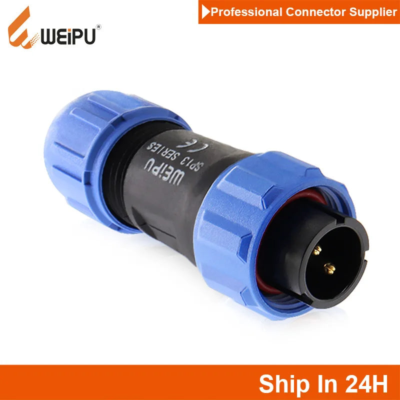 WEiPU SP13 Plastic M13 Waterproof Circular Power Plug Socket Wire Joint Connector 2 3 4 5 7 9Pin for Solar Audio Visual System