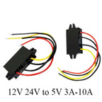 12V 24V to 5V 3A-10A Step Down DC Converter Regulator 24V12 V Buck to 5 V 12 Volt to 5 Volt LED Power Supply for Cars